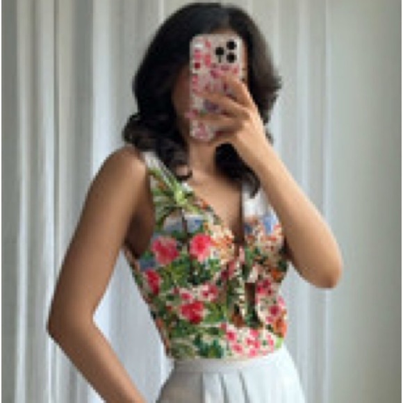 ZARA NEW SS25 WOMAN PRINTED TOP - Picture 8 of 15